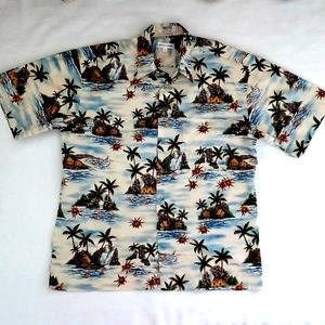 Vintage Pierre Cardin Men's Hawaiian Shirt, L